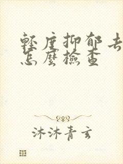 轻度抑郁去医院怎么检查