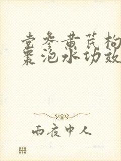 党参黄芪枸杞红枣泡水功效及作用