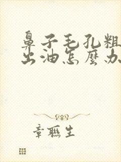 鼻子毛孔粗大还出油怎么办
