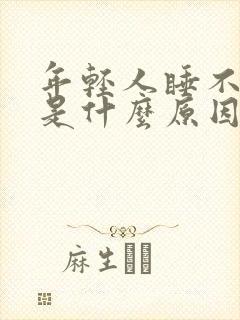 年轻人睡不着觉是什么原因造成的封面