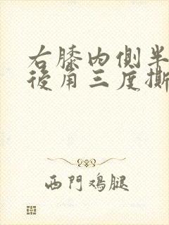 右膝内侧半月板后角三度撕裂