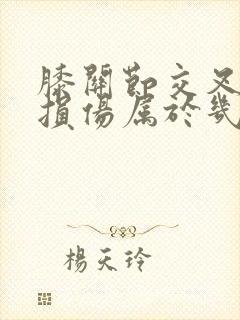 膝关节交叉韧带损伤属于几级伤残
