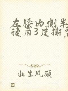 左膝内侧半月板后角3度撕裂