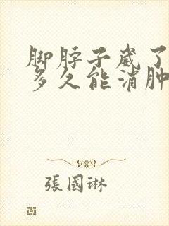 脚脖子崴了肿了多久能消肿封面