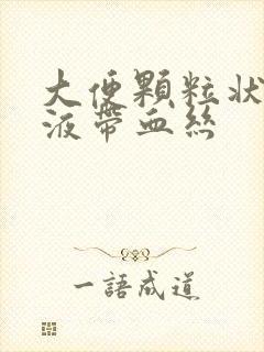 大便颗粒状有粘液带血丝