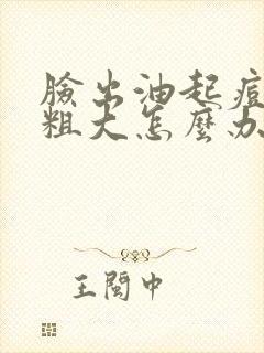 脸出油起痘毛孔粗大怎么办