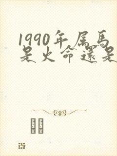 1990年属马是火命还是土命