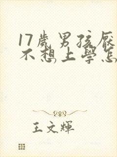 17岁男孩厌学不想上学怎么办