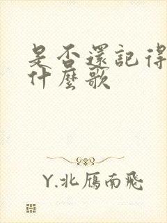 是否还记得我是什么歌