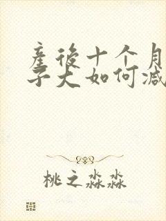 产后十个月小肚子大如何减
