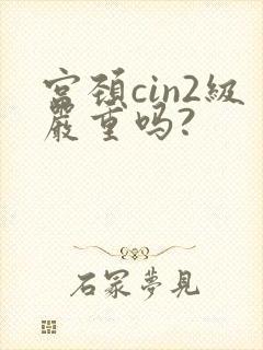 宫颈cin2级严重吗?
