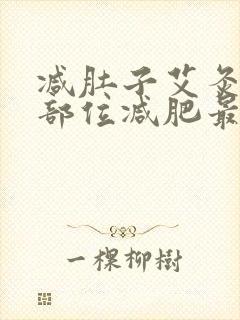 减肚子艾灸哪个部位减肥最快