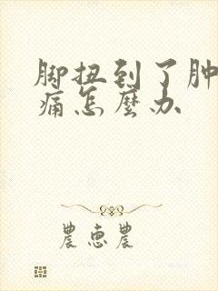 脚扭到了肿了又痛怎么办