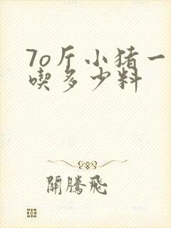 7o斤小猪一天吃多少料