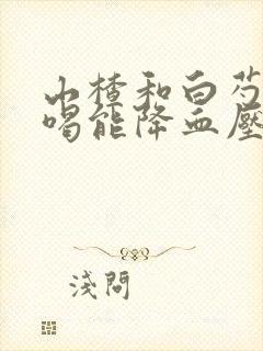 山楂和白芍泡水喝能降血压吗