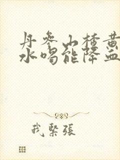 丹参山楂黄芪泡水喝能降血压吗