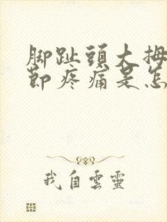 脚趾头大拇指关节疼痛是怎么回事封面