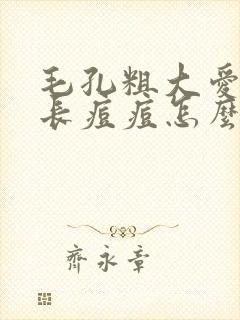 毛孔粗大爱出油长痘痘怎么办