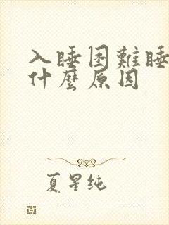入睡困难睡不着什么原因