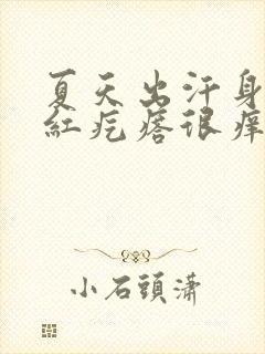 夏天出汗身上长红疙瘩很痒是什么原因封面