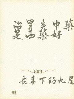 治胃炎中药好还是西药好