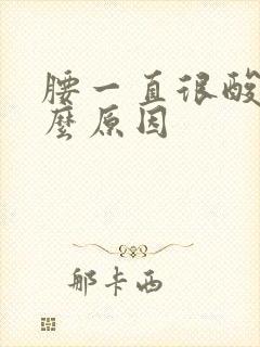 腰一直很酸痛什么原因