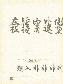 左膝内外侧半月板后角退变