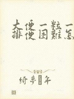 大便一粒一粒硬排便困难怎么办