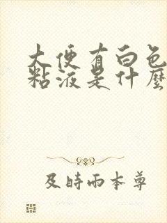 大便有白色透明粘液是什么原因