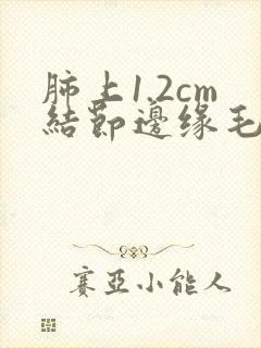 肺上1.2cm结节边缘毛刺