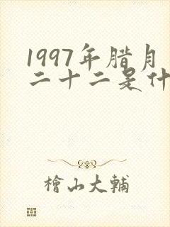 1997年腊月二十二是什么命封面