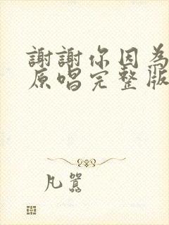 谢谢你因为有你原唱完整版