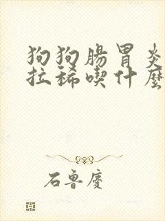狗狗肠胃炎呕吐拉稀吃什么药最管用