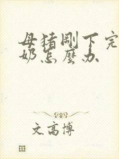母猪刚下完仔没奶怎么办