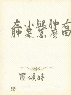 左小腿肿右腿不肿是怎么回事