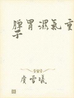 脾胃湿气重的方子