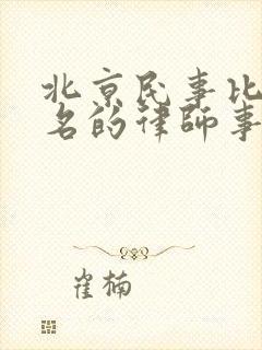 北京民事比较有名的律师事务所