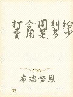 打合同纠纷官司费用是多少