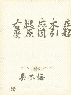 右腿麻木疼痛什么原因引起的