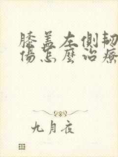膝盖左侧韧带拉伤怎么治疗封面