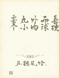 睾丸外面长了一个小肉球硬硬的