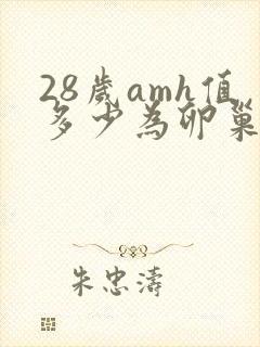28岁amh值多少为卵巢早衰