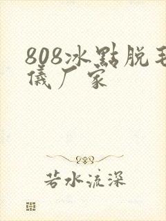 808冰点脱毛仪厂家