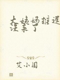 大姨妈推迟四天没来了