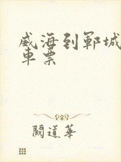 威海到郓城的汽车票