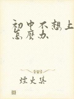 初中不想上学了怎么办封面