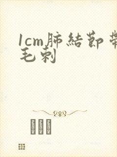 1cm肺结节带毛刺