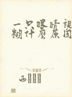 一只眼睛视力模糊什么原因封面