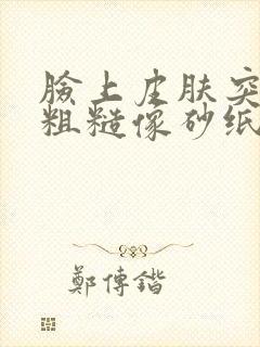 脸上皮肤突然变粗糙像砂纸
