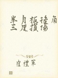 半月板后角撕裂三度损伤